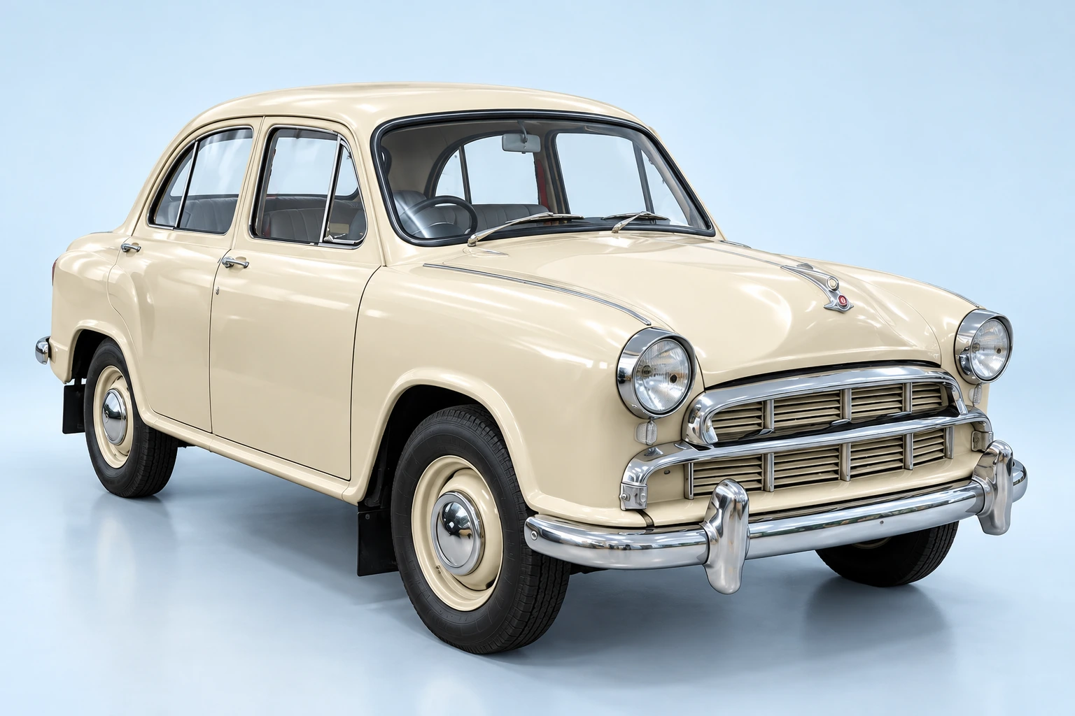 Studio illustration of Hindustan Ambassador Mark I