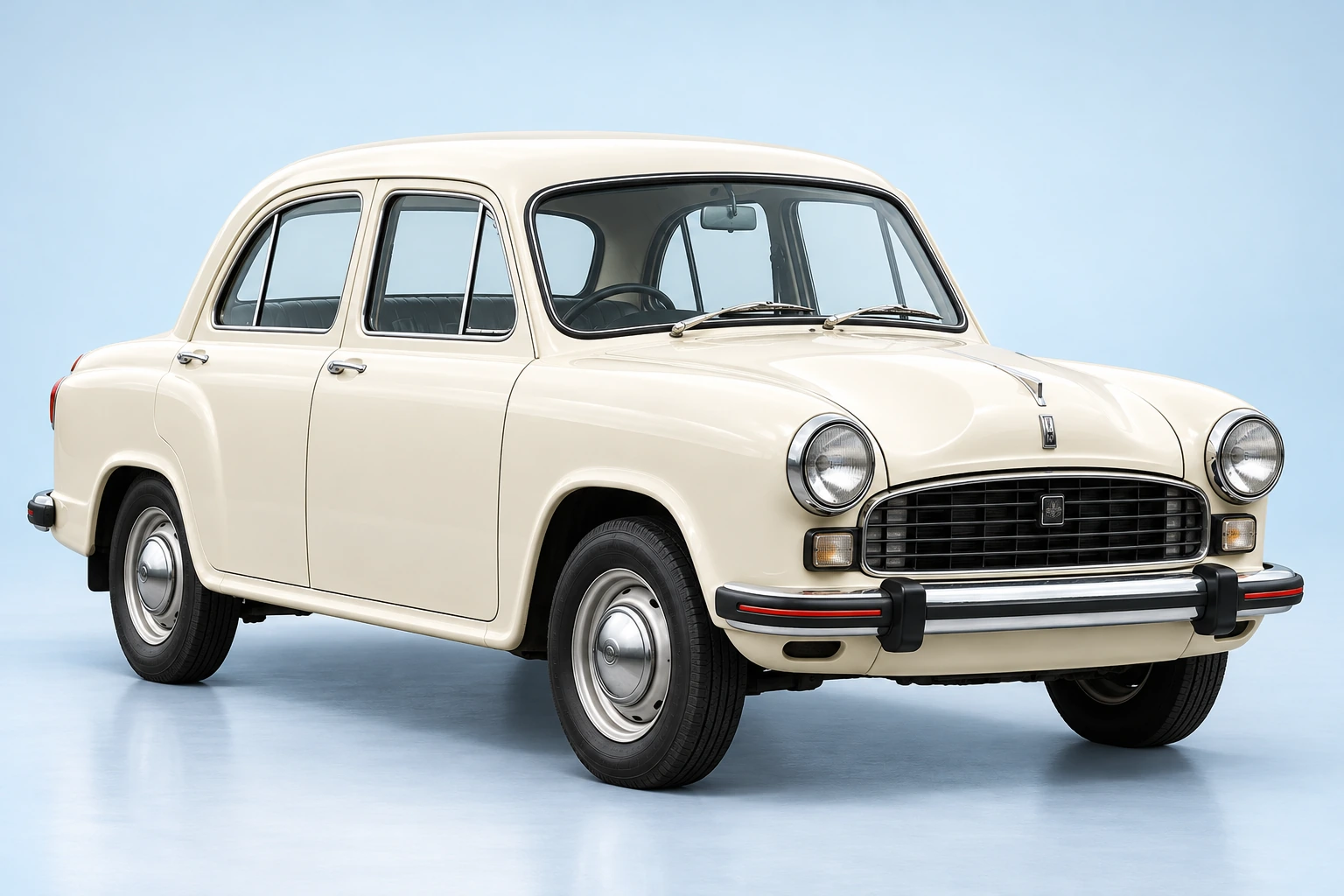 Studio illustration of Hindustan Ambassador Mark IV
